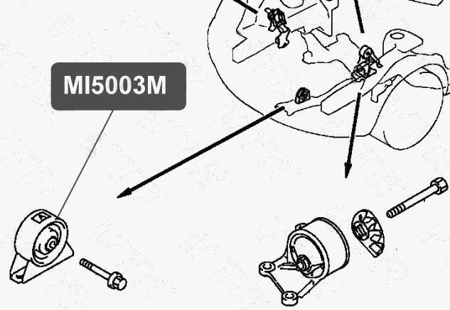 Подушка двигателя, передняя, справа VTR MI5003M - изображение 1