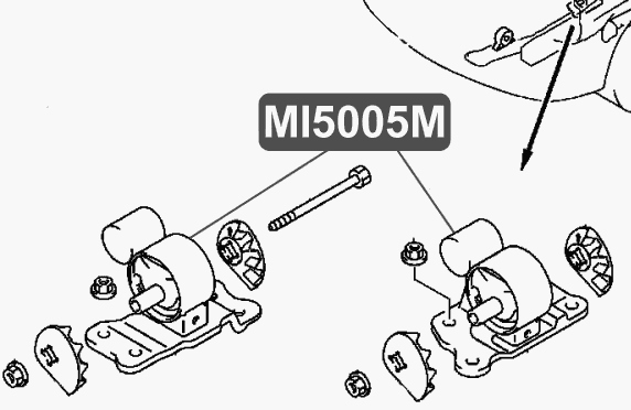 Подушка двигателя, левая VTR MI5005M - изображение 1