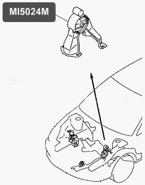 Подушка двигателя, задняя <b>VTR MI5024M</b> - изображение 1