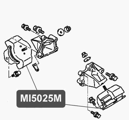 Подушка двигателя, передняя, гидравлическая <b>VTR MI5025M</b> - изображение 1