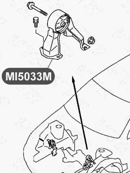 Подушка двигателя, задняя <b>VTR MI5033M</b> - изображение 1