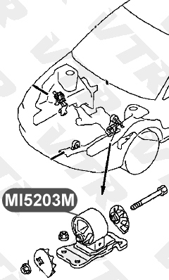 Подушка двигателя, левая VTR MI5203M - изображение 1