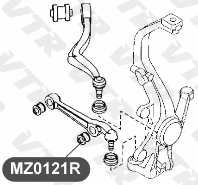 Сайлентблок рычага передней подвески, наружный VTR MZ0121R - изображение 1
