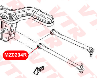 Сайлентблок рычага задней подвески <b>VTR MZ0204R</b> - изображение 1