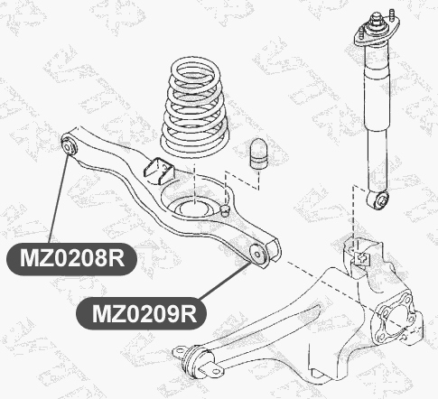 Сайлентблок нижнего рычага задней подвески, наружный VTR MZ0209R - изображение 1