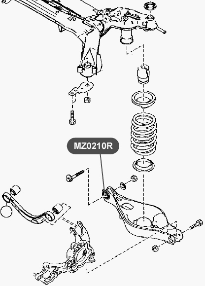 Сайлентблок рычага задней подвески VTR MZ0210R - изображение 1