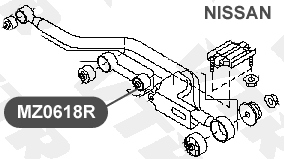 Сайлентблок поперечной тяги VTR MZ0618R - изображение 2