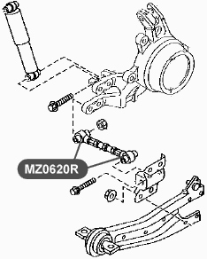 Сайлентблок поперечной тяги задней подвески VTR MZ0620R - изображение 1