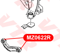 Сайлентблок поперечного рычага задней подвески VTR MZ0622R - изображение 1