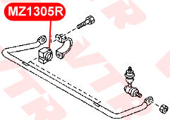 Втулка стабилизатора задней подвески VTR MZ1305R - изображение 1