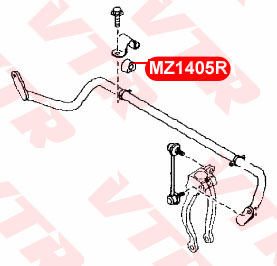 Втулка стабилизатора передней подвески, внутренняя VTR MZ1405R - изображение 1