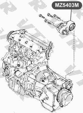 Подушка двигателя, задняя <b>VTR MZ5403M</b> - изображение 1
