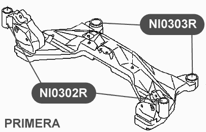 Сайлентблок подрамника передней подвески, передний VTR NI0302R - изображение 1