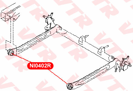 Сайлентблок балки задней подвески, передний VTR NI0402R - изображение 1