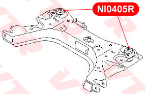 Сайлентблок подрамника передней подвески VTR NI0405R - изображение 1