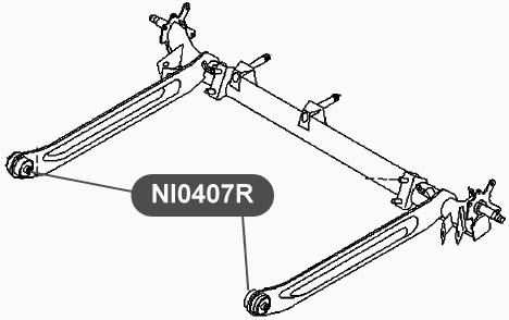 Сайлентблок балки задней подвески VTR NI0407R - изображение 1