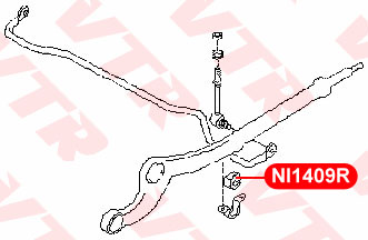 Втулка стабилизатора передней подвески, внутренняя VTR NI1409R - изображение 1