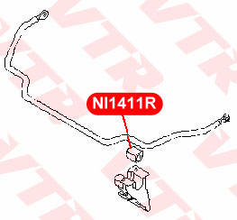 Втулка стабилизатора передней подвески, внутренняя VTR NI1411R - изображение 1