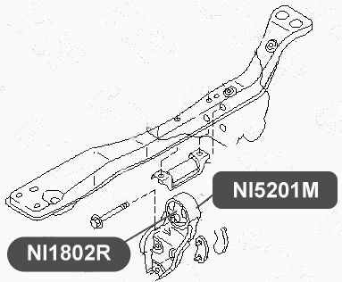 Сайлентблок левой подушки двигателя VTR NI1802R - изображение 1