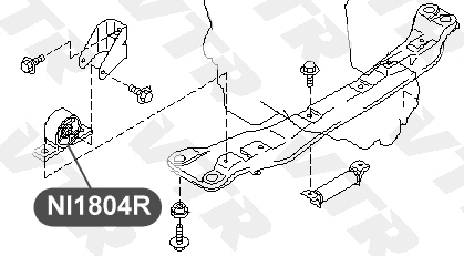 Сайлентблок передней подушки двигателя VTR NI1804R - изображение 1