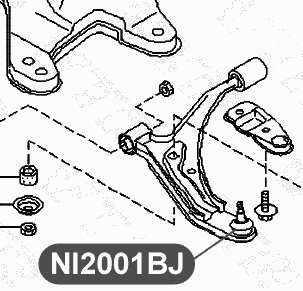 Опора шаровая нижнего рычага передней подвески VTR NI2001BJ - изображение 1