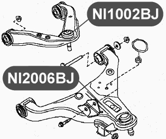 Опора шаровая нижнего рычага передней подвески VTR NI2006BJ - изображение 1