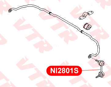 Тяга стабилизатора передней подвески, левая VTR NI2801S - изображение 1