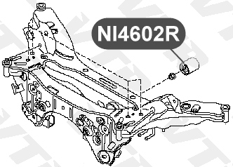 Сайлентблок подушки дифференциала задней подвески VTR NI4602R - изображение 1