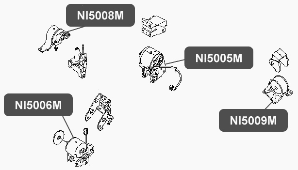Подушка двигателя, задняя VTR NI5005M - изображение 2
