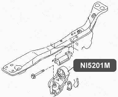 Подушка двигателя, левая <b>VTR NI5201M</b> - изображение 1