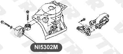 Подушка двигателя, передняя <b>VTR NI5302M</b> - изображение 1