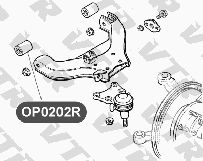 Сайлентблок нижнего рычага задней подвески VTR OP0202R - изображение 1