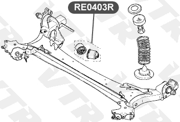 Сайлентблок балки задней подвески VTR RE0403R - изображение 1
