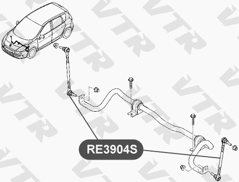 Тяга стабилизатора передней подвески VTR RE3904S - изображение 1