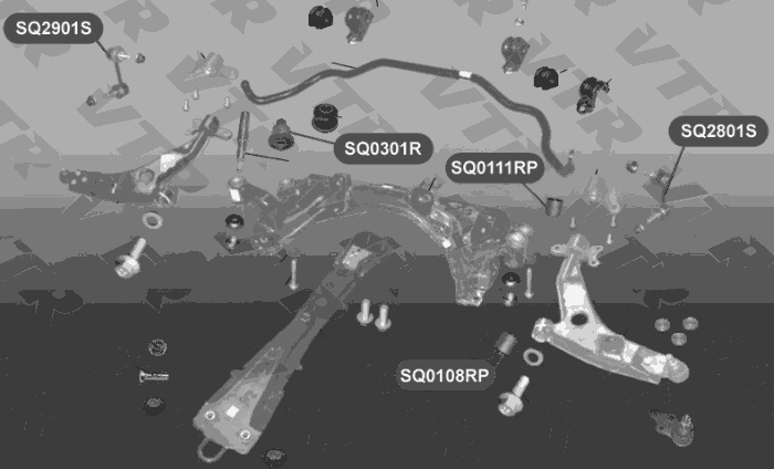 Сайлентблок подрамника передней подвески, передний VTR SQ0301R - изображение 1