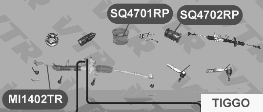 Сайлентблок полиуретановый рулевой рейки VTR SQ4702RP - изображение 1