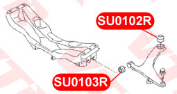 Сайлентблок рычага передней подвески, задний VTR SU0102R - изображение 1