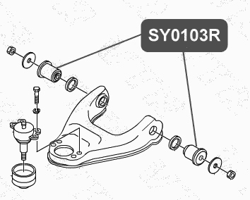 Cайлентблок верхнего рычага передней подвески VTR SY0103R - изображение 1