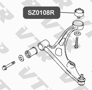 Сайлентблок рычага передней подвески, задний VTR SZ0108R - изображение 1