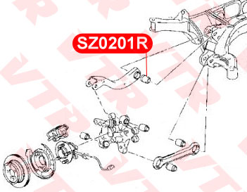 Сайлентблок верхнего рычага задней подвески VTR SZ0201R - изображение 1