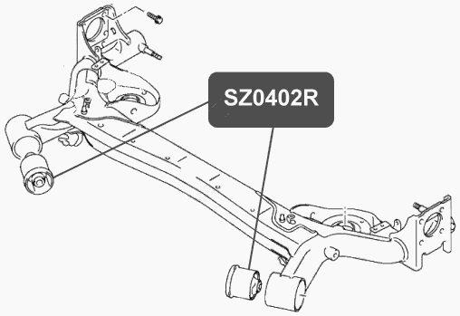 Cайлентблок балки задней подвески VTR SZ0402R - изображение 1
