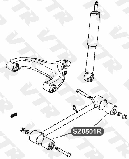 Сайлентблок продольной тяги задней подвески VTR SZ0501R - изображение 1