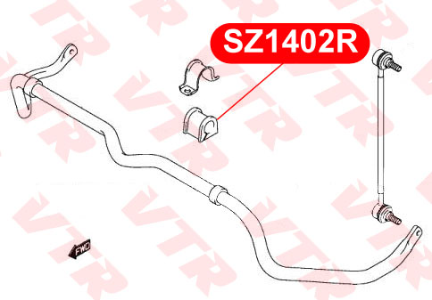 Втулка стабилизатора передней подвески VTR SZ1402R - изображение 1