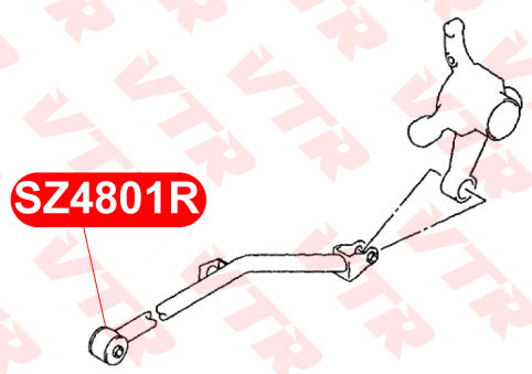 Сайлентблок продольного рычага задней подвески VTR SZ4801R - изображение 1