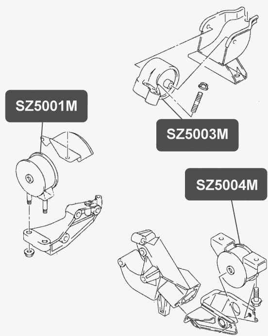 Подушка двигателя, задняя <b>VTR SZ5004M</b> - изображение 2