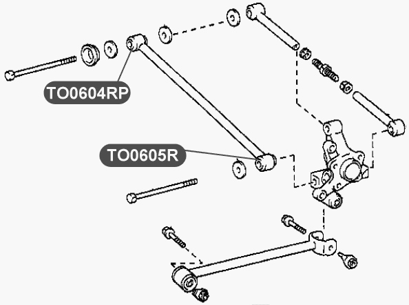 Сайлентблок полиуретановый поперечной тяги задней подвески VTR TO0604RP - изображение 1