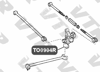 Сайлентблок цапфы задней подвески, нижний VTR TO0904R - изображение 1