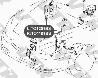 Датчик абс передней подвески, левый <b>VTR TO1201BS</b> - изображение 1