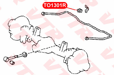 Втулка стабилизатора задней подвески, внутренняя VTR TO1301R - изображение 1