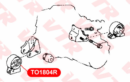 Сайлентблок передней подушки двигателя VTR TO1804R - изображение 1